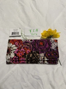 Portafoglio Vera Bradley palissandro triplo modello ritirato nuovo con etichetta - Foto 1 di 8