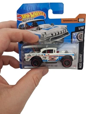 Hot Wheels Big Air Bel-Air Rod Squad Diecast Car White 1/10 Collectible - Image 1 of 4