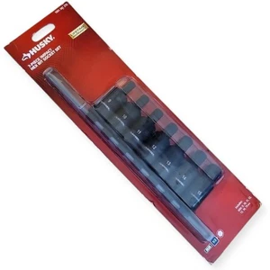 Husky 7 Piece 1/2 inch Drive Impact Hex Bit Set 1001-381-275 MM Socket Storage - Foto 1 di 4