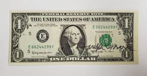 1963 B Joseph W. Barr US $1 One Dollar Note - COURTESY AUTOGRAPH - GEM CRISP UNC - Picture 1 of 7