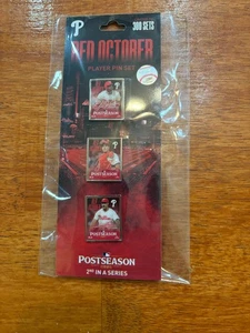 2025 Phillies Red October -3 Pin Set-Harper,Realmuto & Duran-Series #2-only 300 - Picture 1 of 7