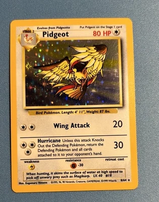 Pidgeot 8/64 MP! Holo Rare Jungle Set Unlimited Edition Pokemon Card 1999 WOTC - Image 1 of 2