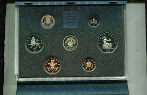 1991 GREAT BRITAIN 7 COIN PROOF SET ORGINAL BOX 299T - Picture 1 of 1