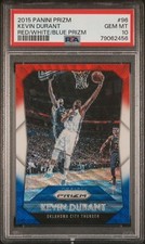 2015-16 Panini Prizm Kevin Durant Red White & Blue #96 PSA 10