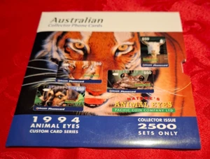 Telecom Phonecards - 1994 Animal Eyes Custom Card Series Pack - Picture 1 of 5