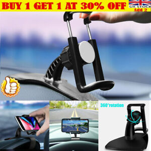360° Universal Mobile Phone Holder Clip-On Dashboard in Car Mount Stand Cradle！