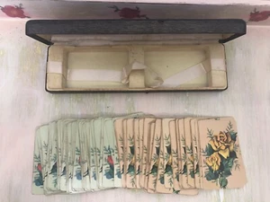 Vintage Lady 2 komplette Rosen Spielkarten im Metallkoffer NOR von Northbrook - Bild 1 von 6