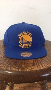 Golden State Warriors Mitchell & Ness NBA Snapback Hat Cap Solid Blue NWT - Picture 1 of 2