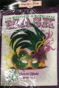 THE MYSTERIOUS MARDI GRAS MASK Lancaster House GARDEN FLAG - Picture 1 of 2