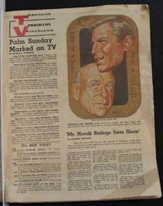 Boston Sunday Herald TV Programs Insert Mar 22, 1964 Mr. Novak Dean Jagger VTG - Picture 1 of 7
