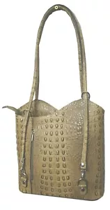 Echt Leder Designer Handtasche Krokodil Beige - Rucksack und Handtasche - Bild 1 von 2