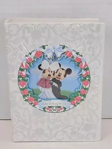 Disney Parks Minnie & Mickey Bride Groom 4x6 Photo Wedding Album NEW - Picture 1 of 5