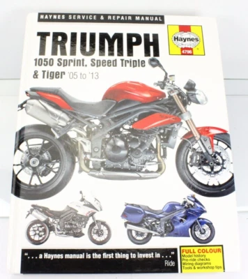 Haynes Service & Repair Manual for Triumph 1050 Sprint Speed Triple & Tiger - Bild 1 von 2