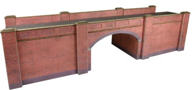 Metcalfe PO246 OO Gauge Red Brick Railway Bridge Card Kit - Image 1 of 2
