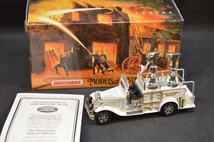 MATCHBOX FIRE ENGINE SERIES 1932 FORD MODEL AA HIGH PRESSURE TRUCK DIE CAST - Foto 1 di 4