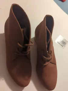 Melrose Ave Los Angeles Lace-up Boots Womens Brown Sz 5 - Picture 1 of 6