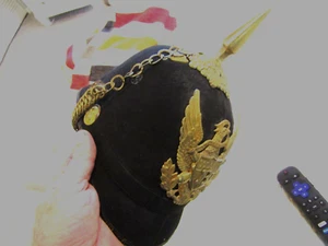 CASCO A PUNTA ARTIGLIERIA ORIGINALE 1881 RIDAROCK & CO. NEW YORK, AZIENDA B - Foto 1 di 9