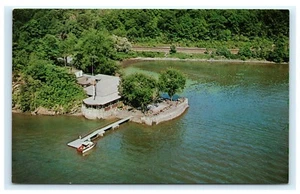 Postal aérea vista de pájaro Norrie Point Inn restaurante Staatsburg NY B8 - Imagen 1 de 2