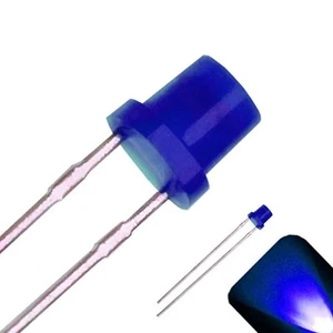 20 x LED 3 mm Azul Difundido Ultra Brillante Plano Gran Ángulo LEDs Luz Lámpara Coche - Imagen 1 de 3