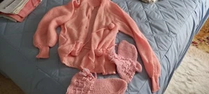 pink bed jacket and bed socks - Picture 1 of 4