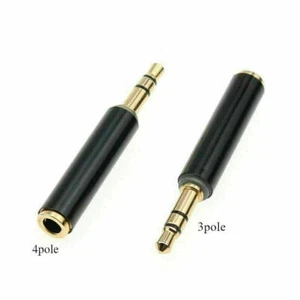 Adattatore convertitore jack microfono femmina 3,5mm TRRS 4 poli a TRS 3 poli maschio - Foto 1 di 10