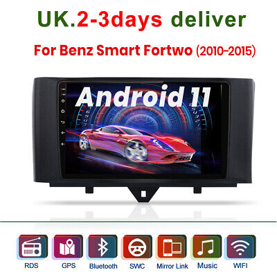 For Mercedes Benz Smart Fortwo 2 10-15 Android 11 DAB+ Car Radio Stereo GPS Navi • 213.50€