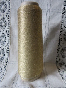 Lurex STERL252020 Metallic #222 WHITE GOLD poly Embroidery Thread Yarn Cone 150g - Picture 1 of 5
