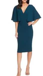 NEW DRESS THE POPULATION Louisa Butterfly Sleeve Dress, Pine (Size XXS) - Picture 1 of 12