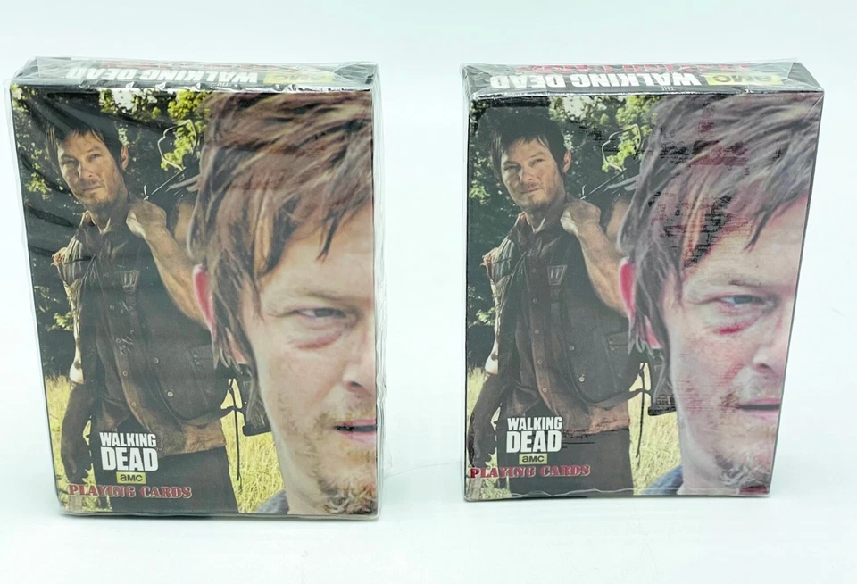 Walking Dead AMC Deck Playing Cards by Cardinal Daryl Dixon New 2 Sets of Sealed - Image 1 of 4