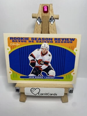 JOSH NORRIS 2022 O-Pee-Chee Hockey Rookie Season Review SP #546 RETRO Variation - Image 1 of 4