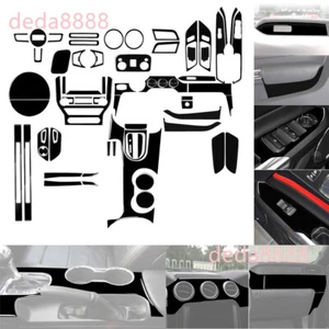 72Pcs Piano Black Interior Full Set Decorative Trim Kit For Ford Mustang 2015-23 - Picture 1 of 15