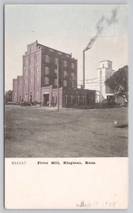 Kingman, Kansas (KS) Postcard: Flour Mill, 1908 - Picture 1 of 2