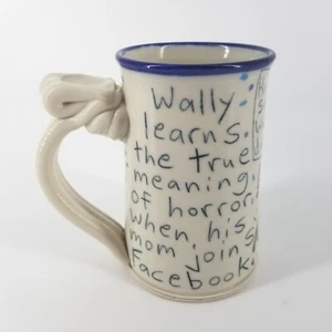 Tom Edwards Pottery handmade mug coffee cup True Meaning of Horror  - Picture 1 of 11