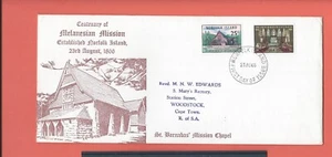 Norfolk Island stamps.  1966 Melanesian Mission FDC St Barnabas Mission (AH064) - Picture 1 of 1