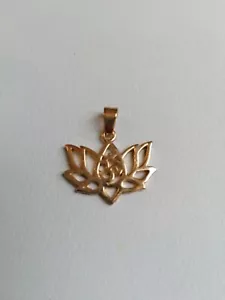 Lotusblume rosegoldfarben Kettenanhänger neu - Bild 1 von 1