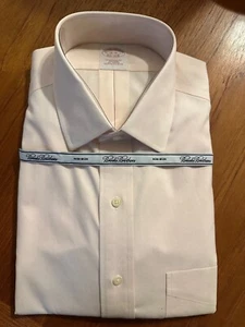 Nueva CAMISA DE VESTIR BROOKS BROTHERS Rosa Ajuste Tradicional Sin Planchar 16-35 - Imagen 1 de 3
