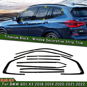 For BMW G01 X3 2018-2024 NEW Stainless Steel Window Strip Trim Titanium Black - Bild 1 von 7