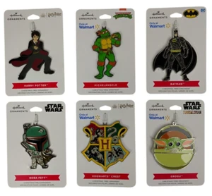 NEW Hallmark Harry Potter Grogu Batman Boba Fett TMNT Metal Ornament Lot of 6 - Picture 1 of 7
