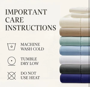 Hyde Lane Luxury 1000 Thread Count Sheets Queen, 100% Egyptian Cotton Sateen ... - Picture 1 of 5