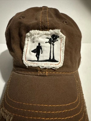 Gorra de béisbol Hawaiian Tropic Slideback marrón talla única ajustable envejecida Foto 1 de 4