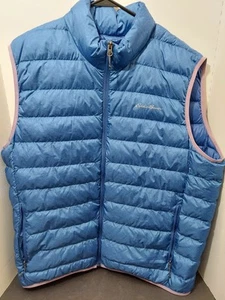 Eddie Bauer EB650 Stepp Daunen Puffer Weste Royal Blau Herren Größe XL Eb 650 Preppy - Bild 1 von 10