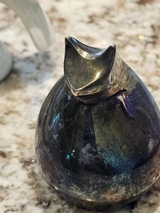 Dansk Cat Paperweight Gunnar Cyren Silverplate Modern Japan Vintage - Picture 1 of 3