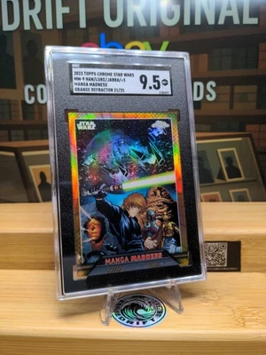 🍊 2023 Star Wars Chrome Manga Madness-9 Orange Refractor 21/25 SGC 9.5 🍊 - Image 1 of 2