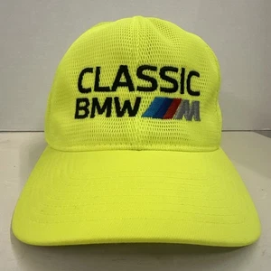 Classic BMW Mesh BaseBall Hat Cap Yupoong FilexFit  L/XL Neon Yellow Trucker - Picture 1 of 6