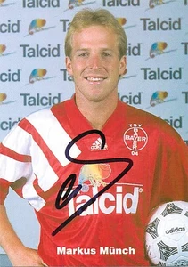 Markus Münch-Autogrammkarte-Bayer Leverkusen-Fußball-signiert - Picture 1 of 2