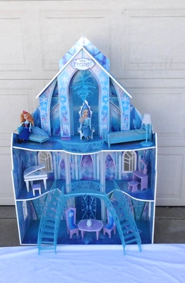 Kidkraft Disney Ice Crystal Palace Dollhouse Dolls Furniture  4 ft Tall Rare - Image 1 of 4