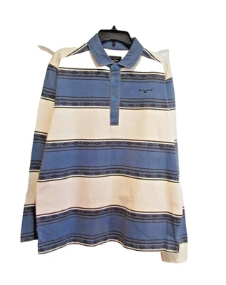 Kimes Ranch Abode Long Sleeve Rugby Shirt - Blue - Men's Medium - New w/tags  (J - Image 1 of 4