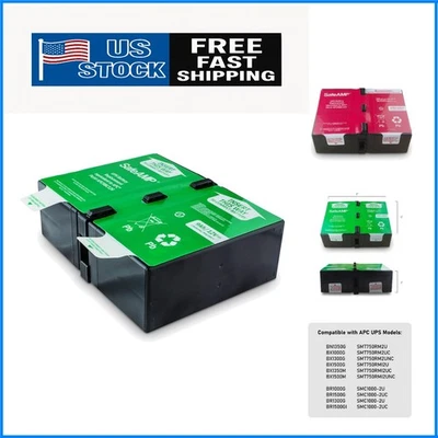 Efficient 9Ah 24VDC UPS Battery Replacement for APC Models BR1000G, BX1350M - Image 1 of 4