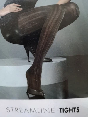 WOLFORD Streamline Medias Murciélago Gris Estampado Vertical Rayas Patrón Diseñador Trabajo S Foto 1 de 3