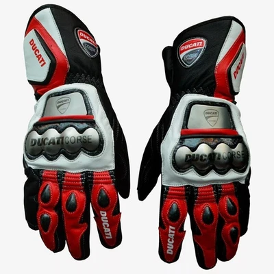 Ducati Motorcycle Gloves – Riding Biker Gloves Men’s Protective Street Gear - Image 1 of 2